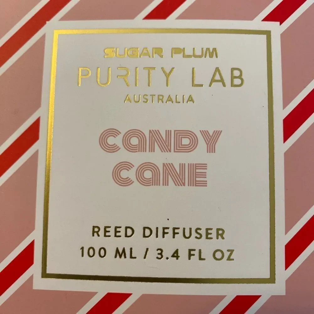 Sugar Plum - Purity Lab  (Candy Cane) Glass Reed Diffuser